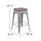 Flash Furniture 24" High Metal Indoor Counter Stool, Silver, PK4 4-ET-31320W-24-SV-R-GG - alternate 7